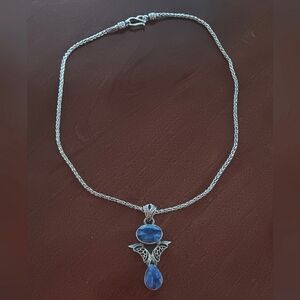 Suarti 925 Indonesia Blue Sterling Silver Pendant Necklace